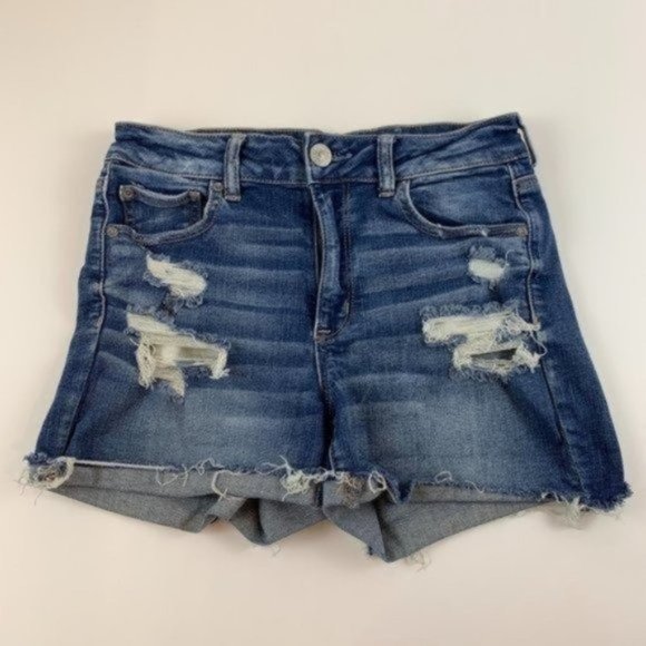 American Eagle Outfitters Pants - American Eagle Shredded Hi Rise Shortie 10